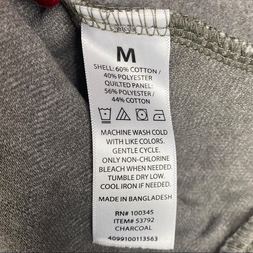 Serra Quilted Kangaroo Pocket Sweatshirt Women's Medium Marled Charcoal Gray NEW - Picture 8 of 10